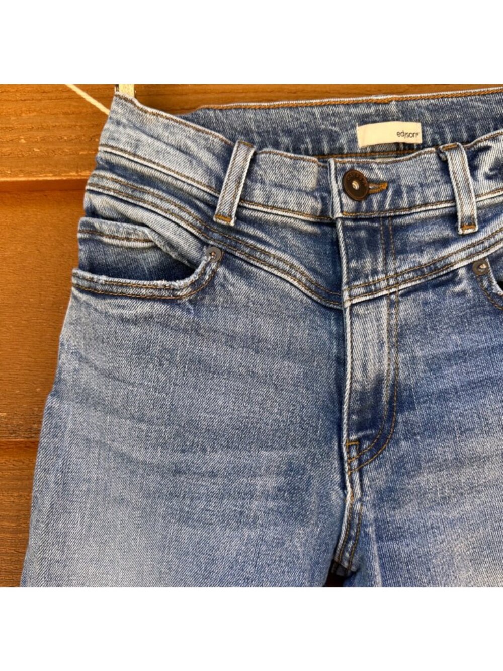 Edyson Womens Flare-Leg Denim Jeans Size 24 Blue 99% Cotton 1% Spandex Made In - Picture 8 of 13